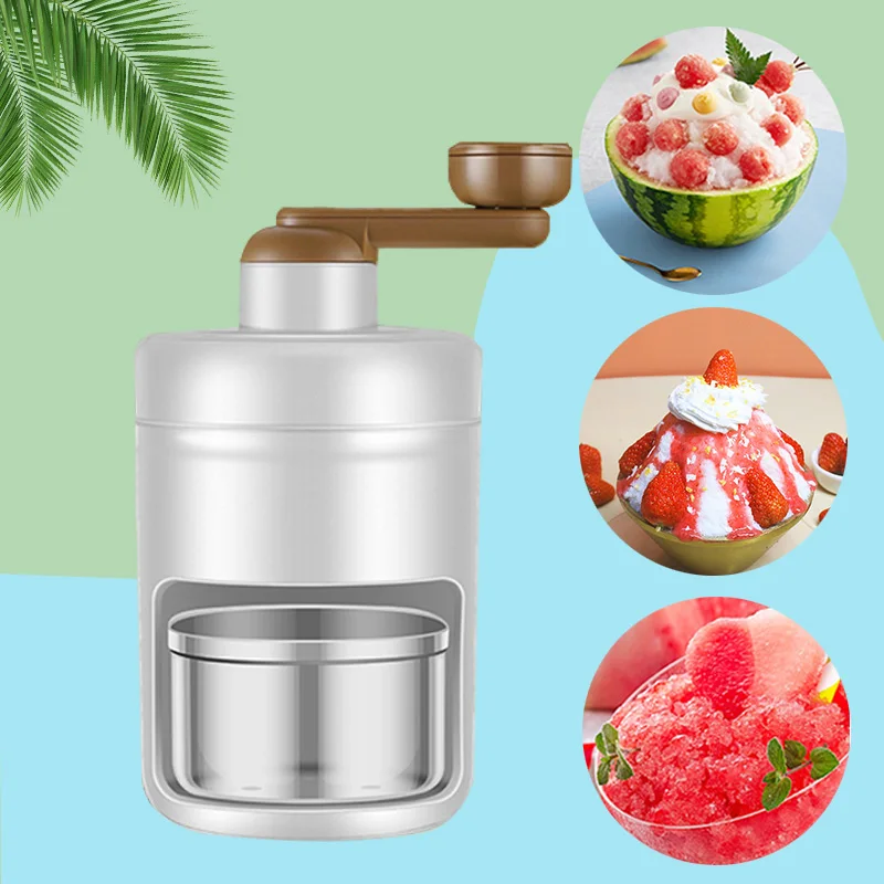 

Портативный ручной льдогенератор, многофункциональная дробилка льда, машина для изготовления снежных конусов с бесплатным набором форм для льда для пикника на открытом воздухе