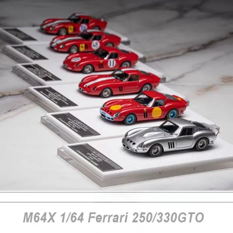 MY64 1:64 Leap Horse 250GTO supercar M64X modelo de coche de simulación en miniatura de resina de alta gama, adorno para adultos, juguete para niños, regalo para niños