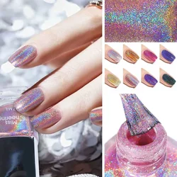 Laser Glitter Nail Polish 7 Color Phantom Laser Nail Polish 7m/ Bottle 8 Colors 3-in-1Water Based Nagel Rainbow Nail Polish