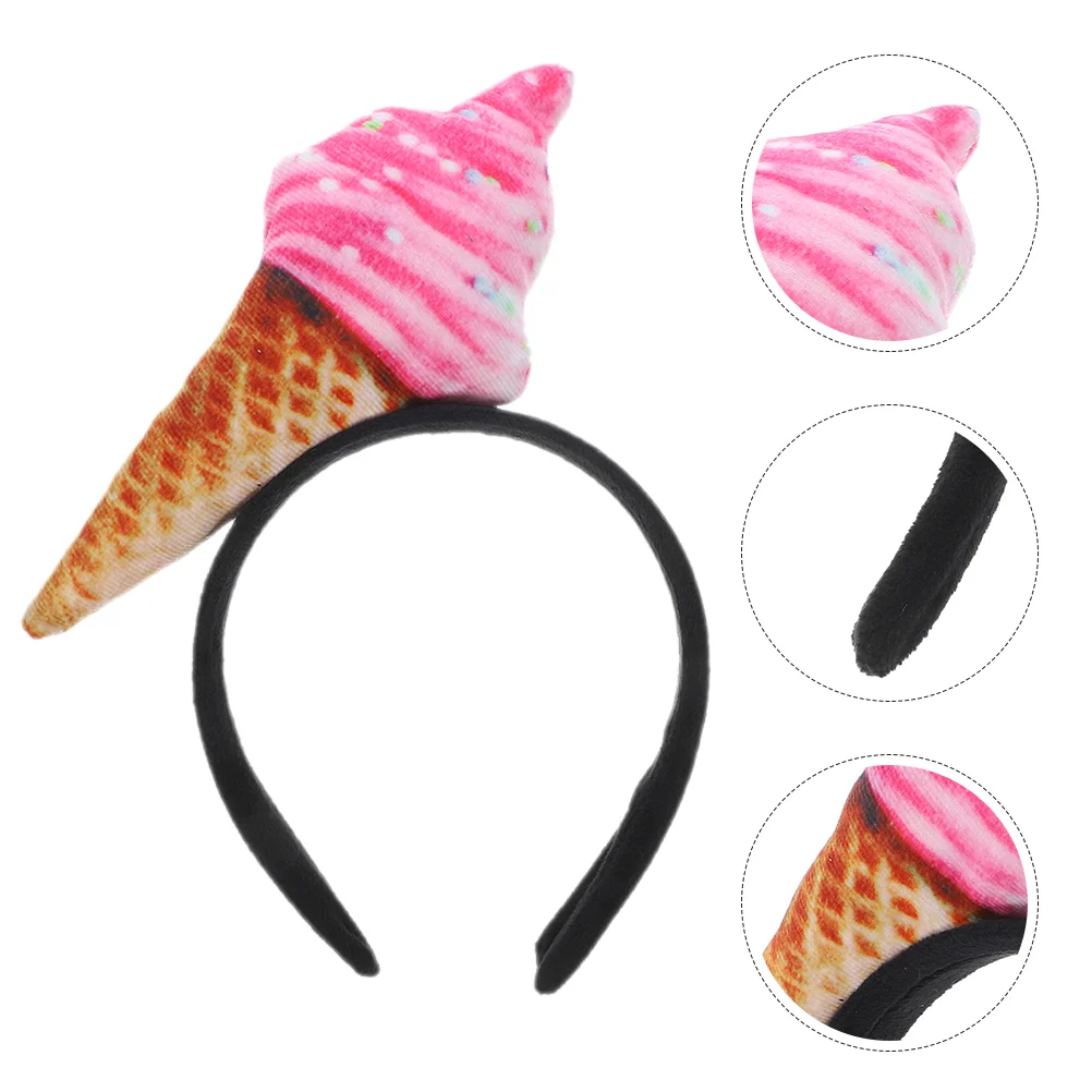 

Ice Cream Headband Festival Hair Accessories Spa Headbands Holiday for Women Face Wash Fun Halloween Headpiece Kids Maker