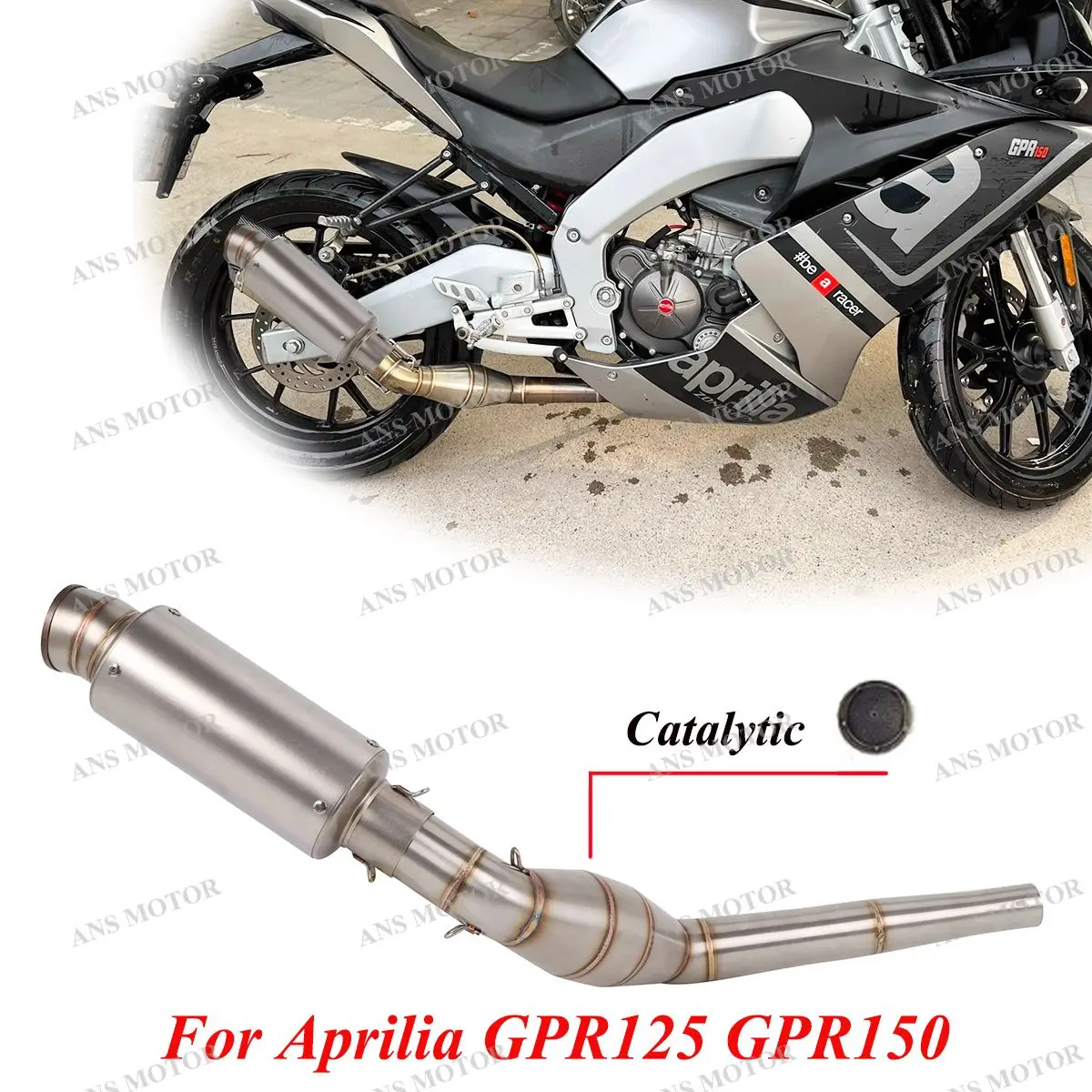 

Slip On For Aprilia GPR125 GPR150 Motorcycle Espace Exhaust System Stainless Steel Front Link Pipe