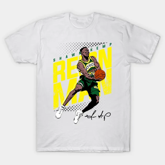 HOT NEW Shawn Kemp Men T-shirt White Cotton Tee All Sizes S-5XL JJ4023