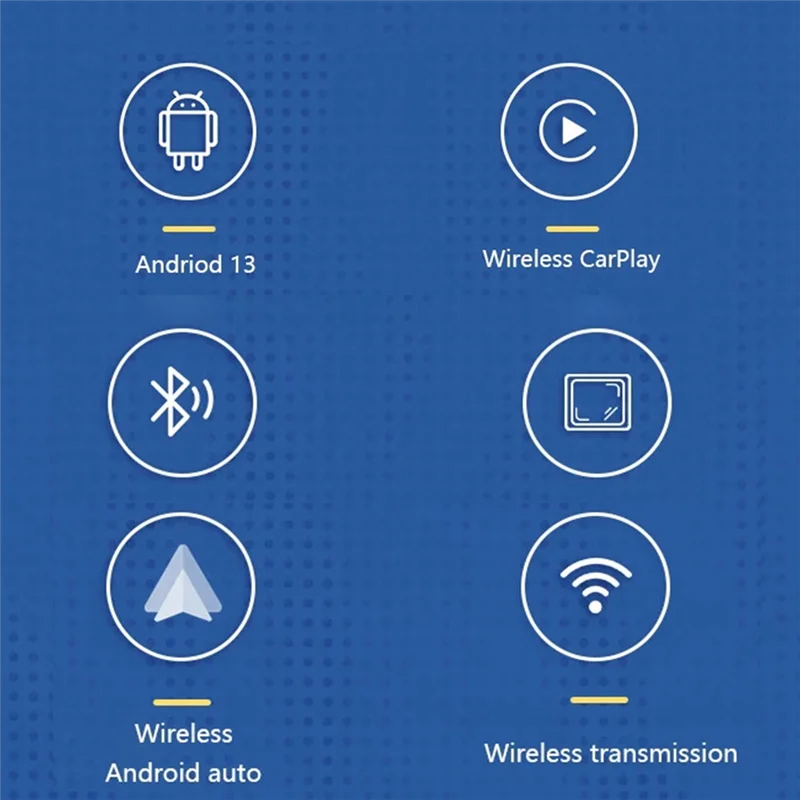 Carplay di classe AI Box Android 13 5Ghz Wifi Bluetooth Android Auto Adattatore Carplay wireless