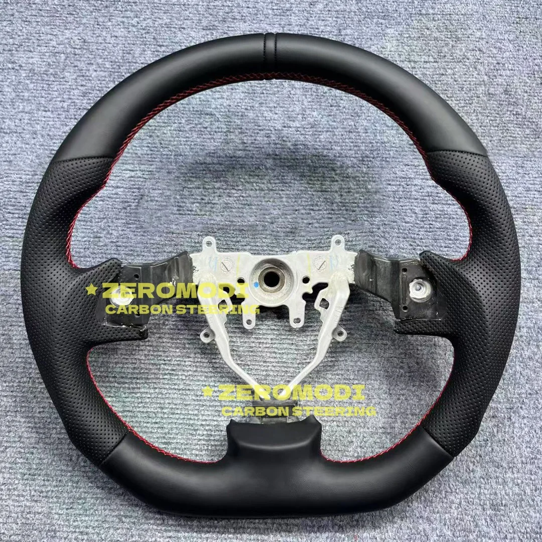 Replacement D Shape Real Carbon Fiber Steering Wheel for Subaru Forester 2008-2012 SH with Perforated Leather