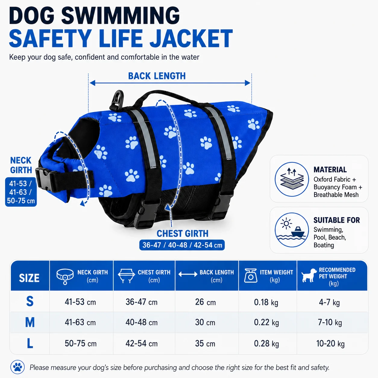 Chaleco Salvavidas para Perros - Dog Life Jacket Vest Buoyancy Handle reseña y precio
