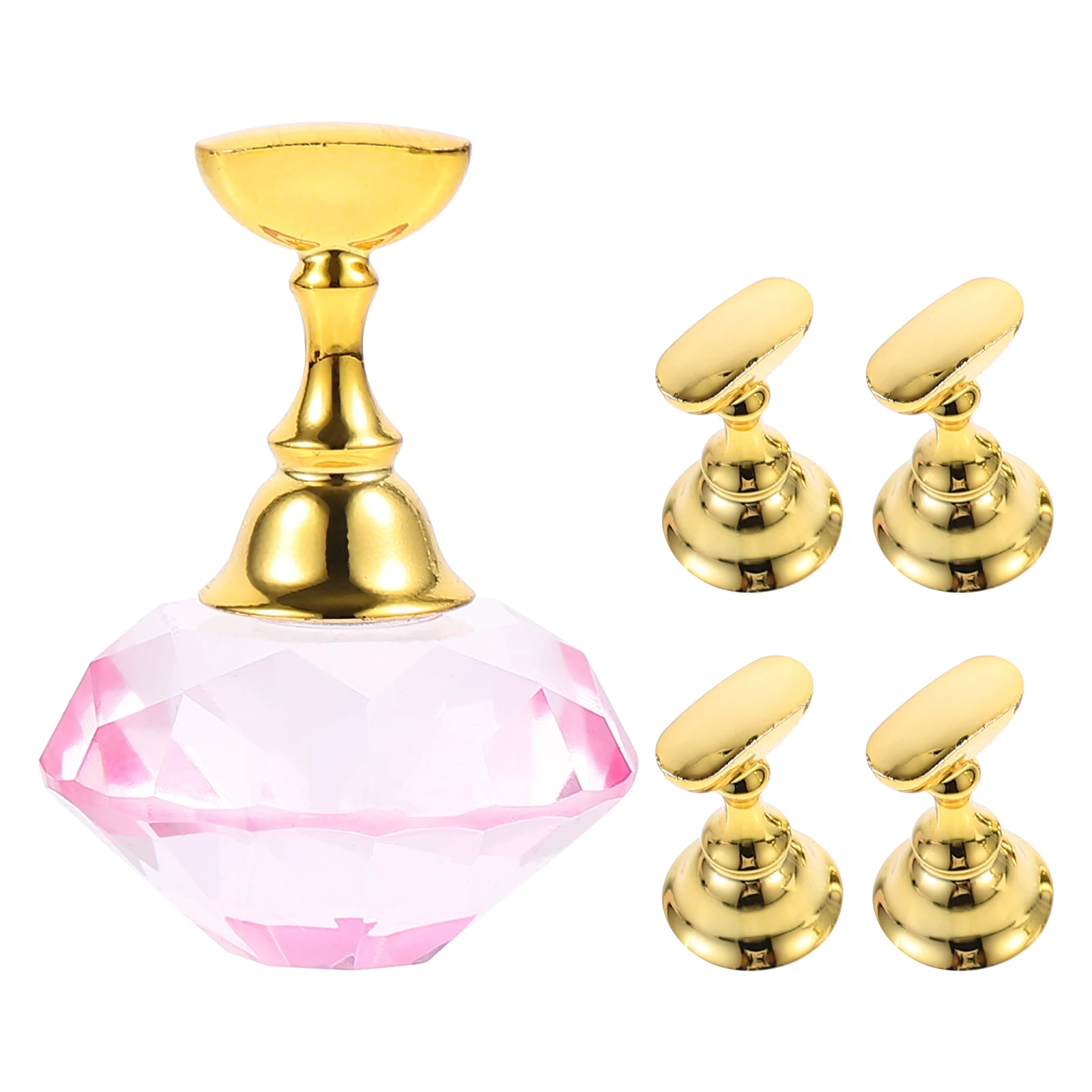 

Pink Nail Practice Magnetic Holder DIY Manicure Training Display Rack Professional Salon Use Supplies