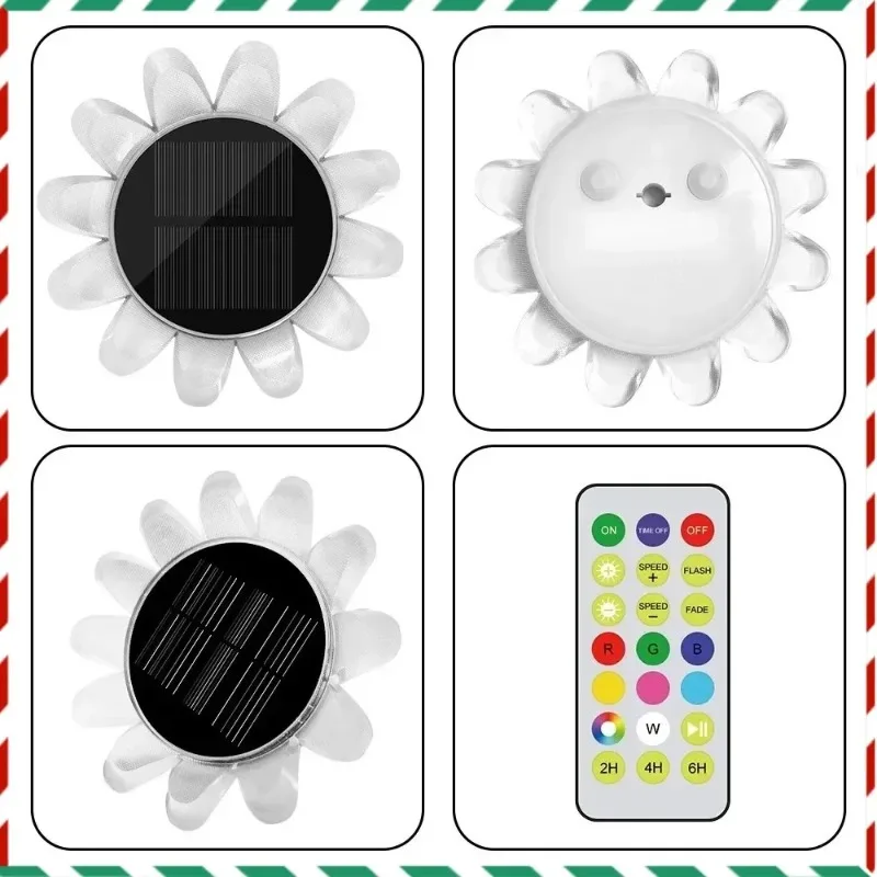 

Solar Flower Pool Light, LED Water Bleaching Belt, Color Changing, Timing, Waterproof, Hot Spring Fountain Light, Garden Lawn