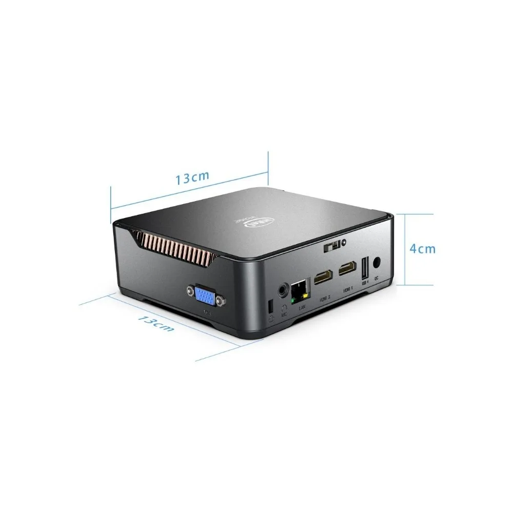 GK3V Quad Core Intel N3350 Windows 10 Mini PC 4GB RAM ROM 64GB WIFI 2*HD 1*VGA computadora de escritorio
