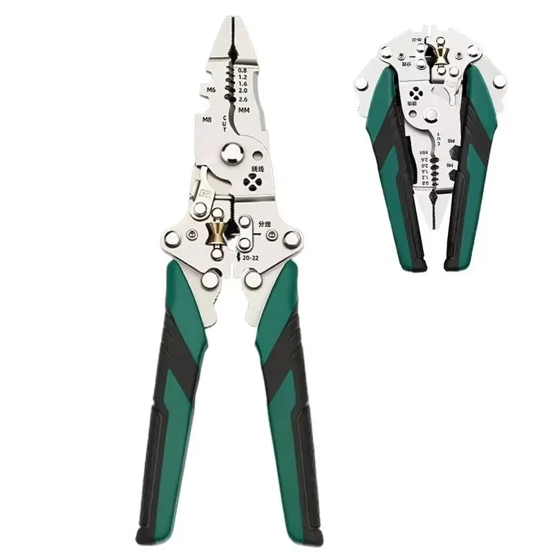 Foldable Wire Stripping Pliers Crimping Tool Multifunctional Electrician Pliers Professional-Grade Electrician Tools for Cutting