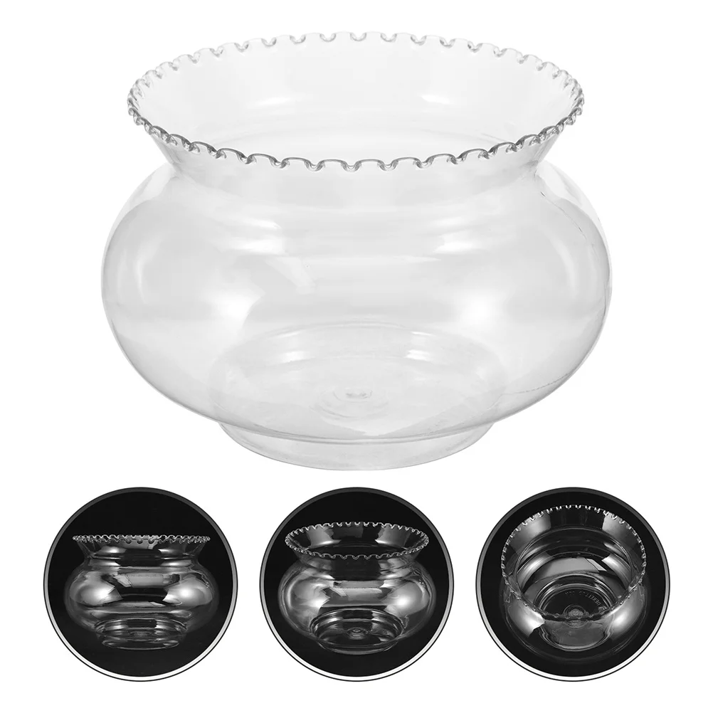 

Fish Tank Desktop Aquarium Clear Plastic Betta Tank Goldfish Supply Decorative Tabletop Aquarium for Office Home Garden