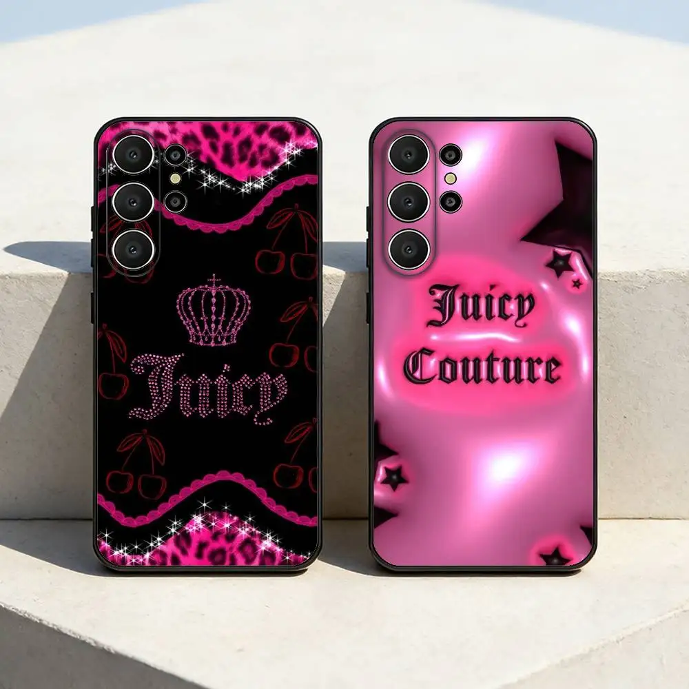 Pink J-Juicys C-Coutures Phone Case For Samsung S26,S25,S24,S21,S22,S23,S30,Ultra,S20,FE,Lite,10,9,Black Cover