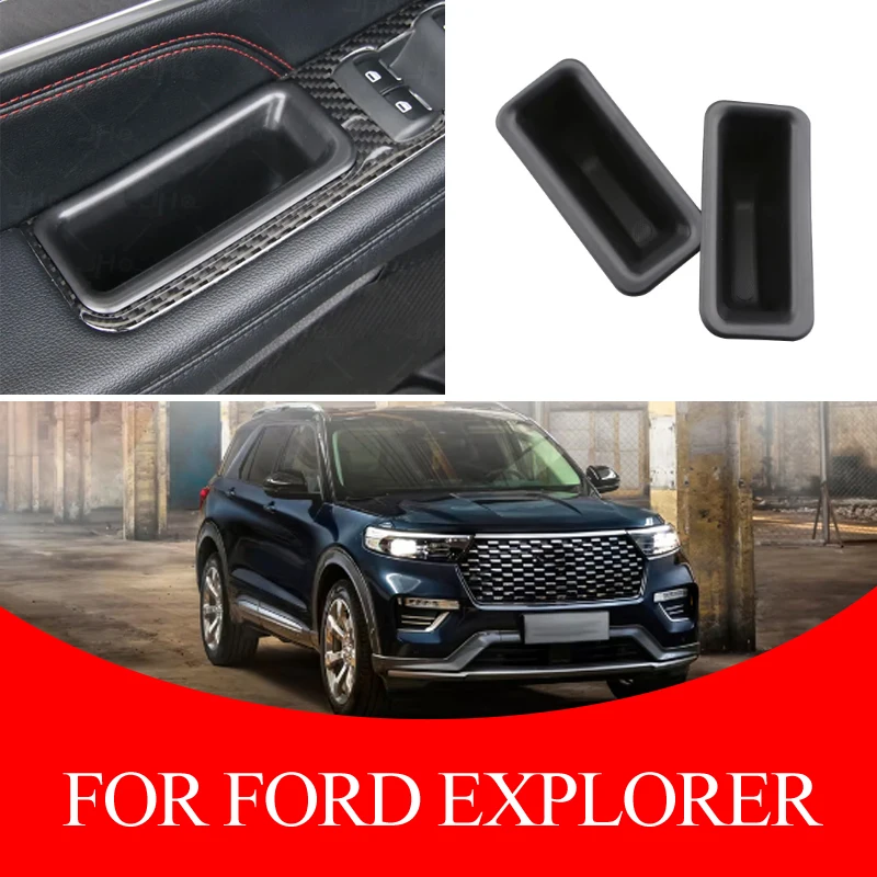 

ABS автомобильная дверная ручка, ящик для хранения, органайзер для Ford Explorer 2016 2017 2018 2019, автомобильные аксессуары