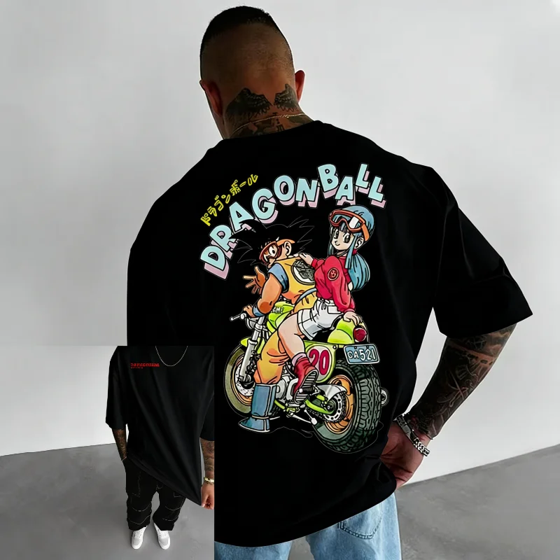 Camiseta con estampado de Dragon Ball Z para hombre y mujer, ropa de algodón con estampado de Son Goku, Vegeta, Bulma, camisetas divertidas de manga corta Harajuku, recién llegadas