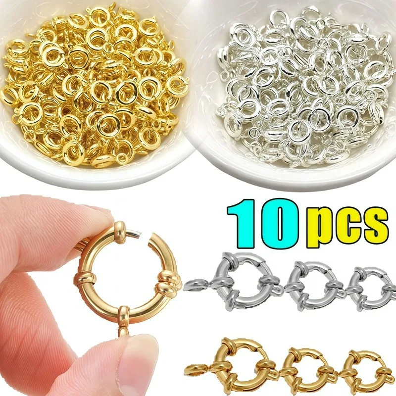 

1-10pcs Beads Clasp Steering Wheel Lobster Clasp for DIY Jewelry Making Necklace Bracelet Handmake Spring Lock Clasps Women