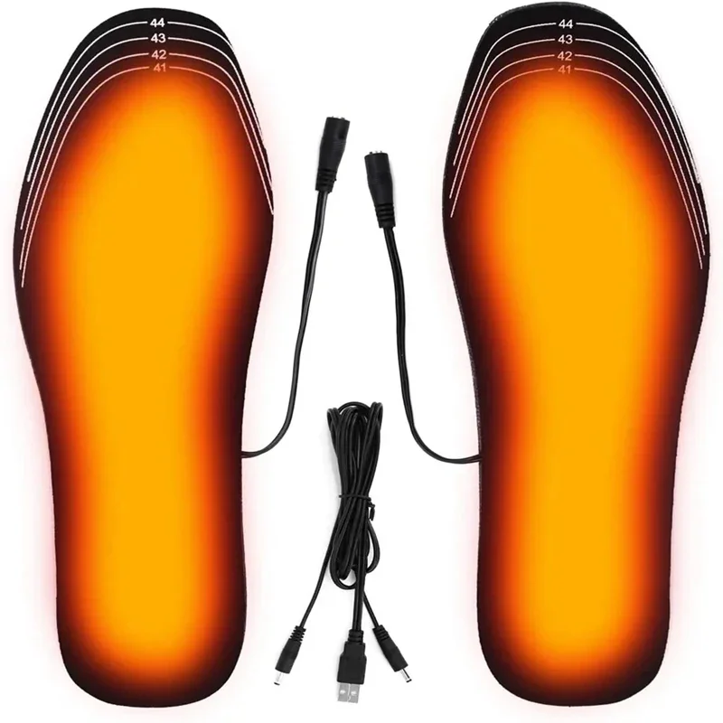 1Pair Electrically Heated Shoe Sole Non Slip Shoe Pads for Feet Men Women USB Heating Shoes Insole Quality Winter Warm Insoles