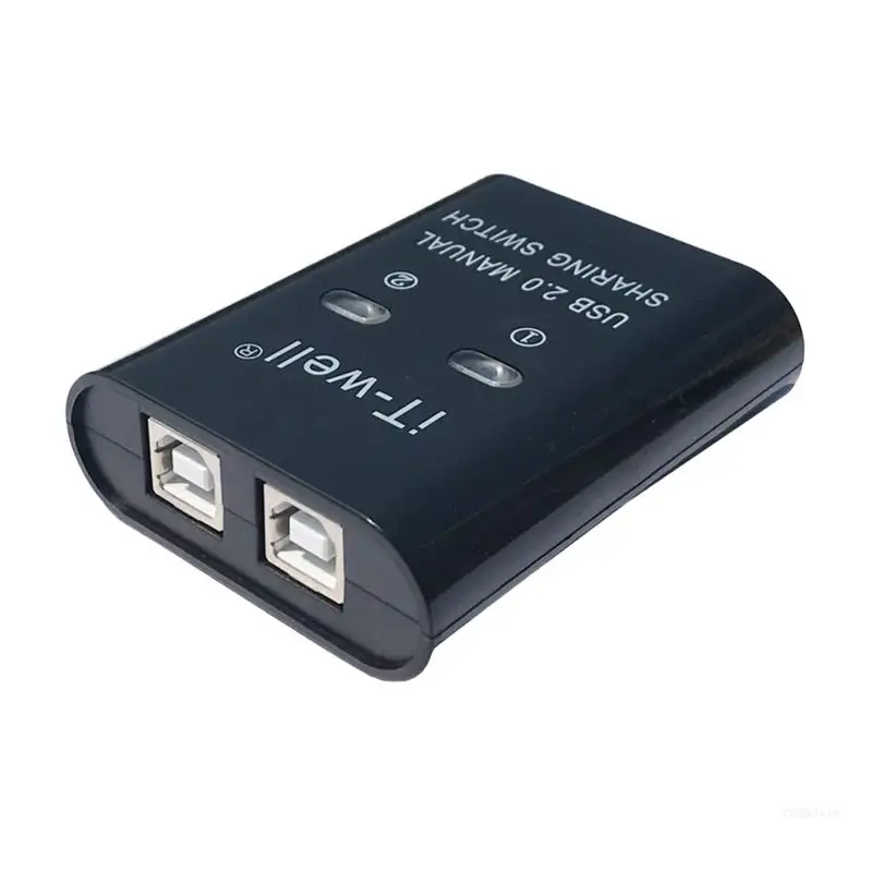 IT-Well USB Printer Sharing Device, 2 in 1 Out Printer Sharing Device 2-Port Manual KVM Switching Splitter Hub Dropship