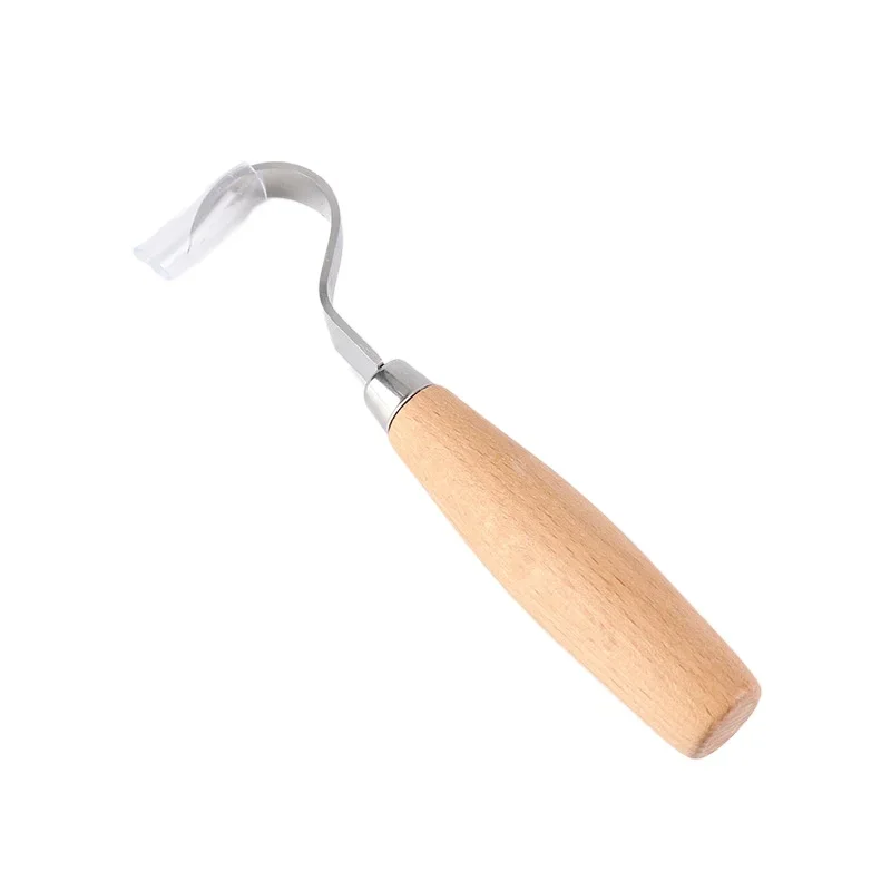 Imagem -05 - Stainless Steel Wood Carving Cutter Escultura Woodwork Faça Você Mesmo Wood Handle Spoon Hook Carving Knife Woodcut Art Craft Tool pc Pcs