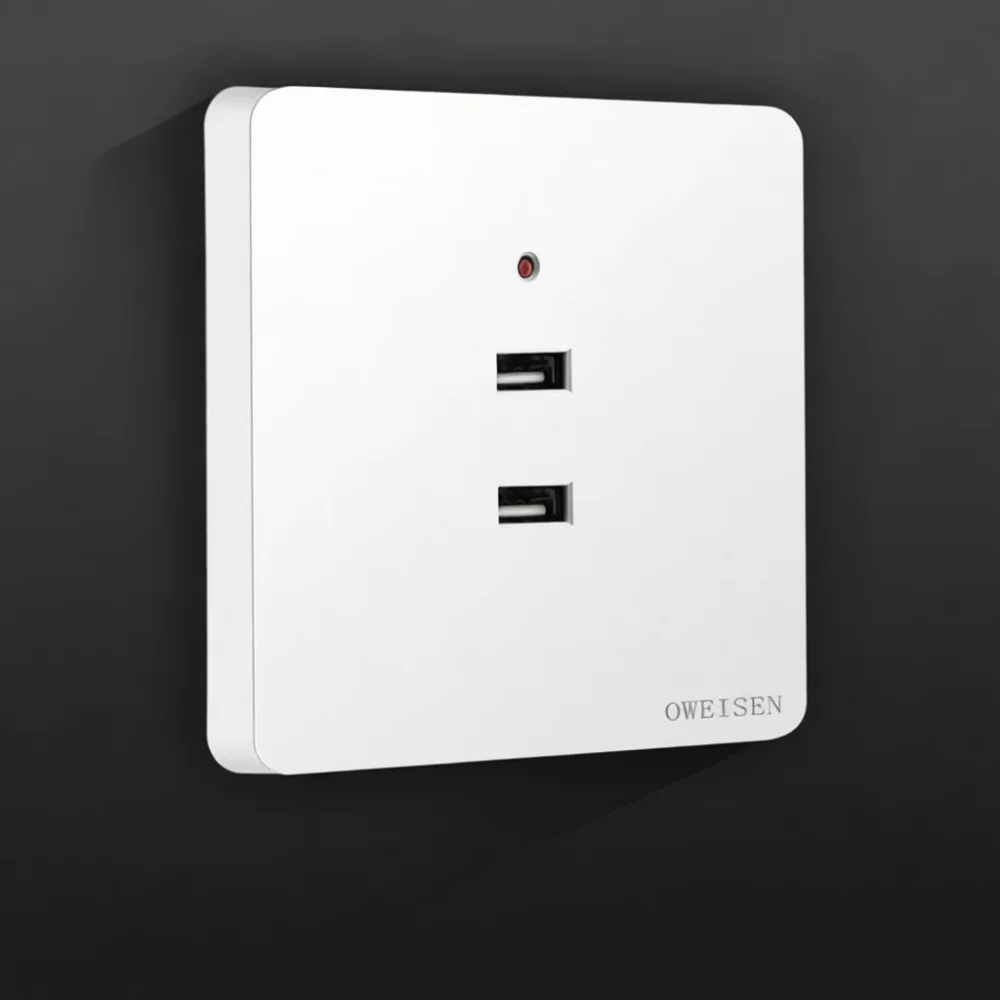 Durable USB Wall Outlet Electrical Socket Panel Power Adapter 220V To 5V Converter For Home Office Installation Kit