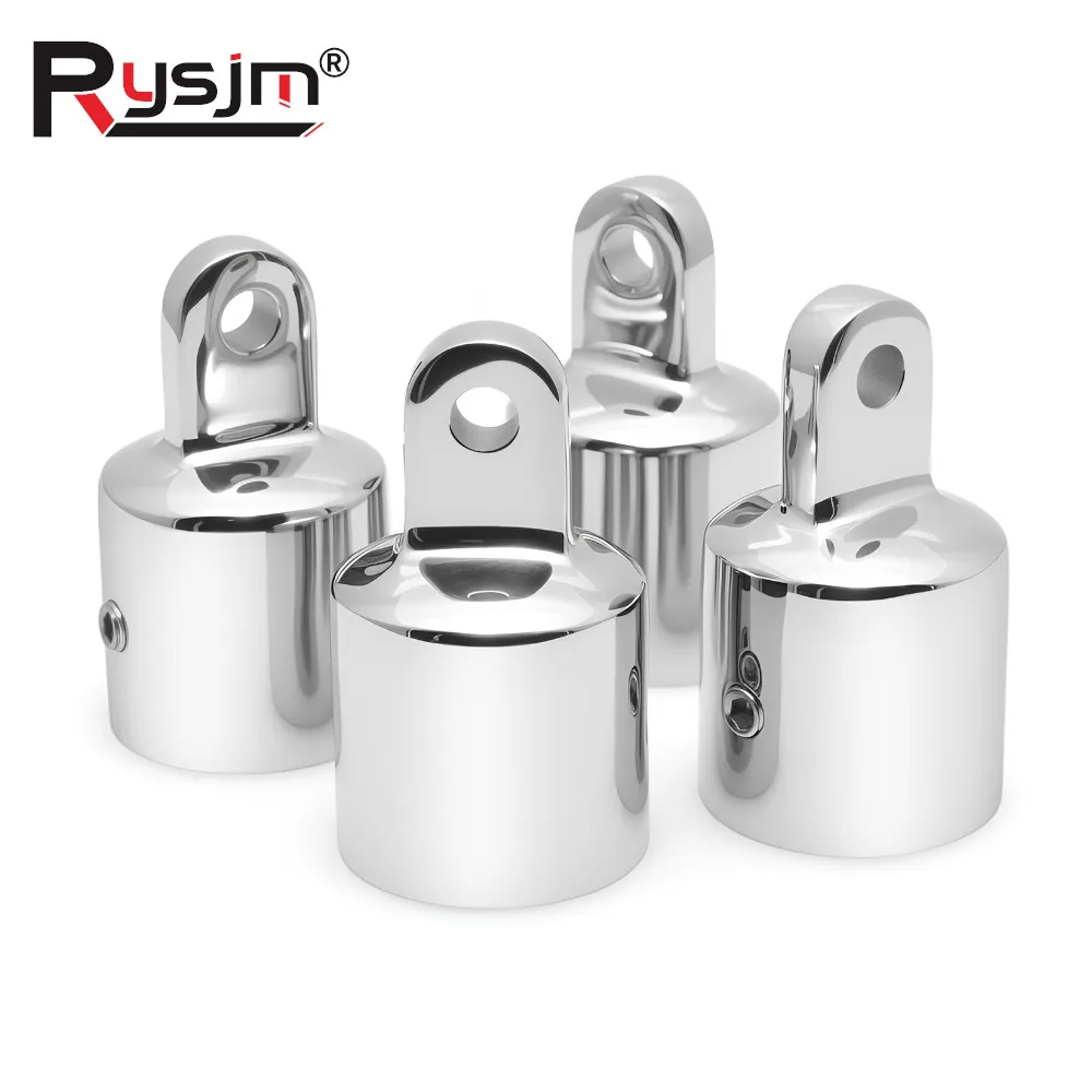 

4Pcs Marine Polished 316 Stainless Steel Top Caps Marine Hardware Slip Cap Boat Fittings Boat Accessories Eye End Cap 25mm