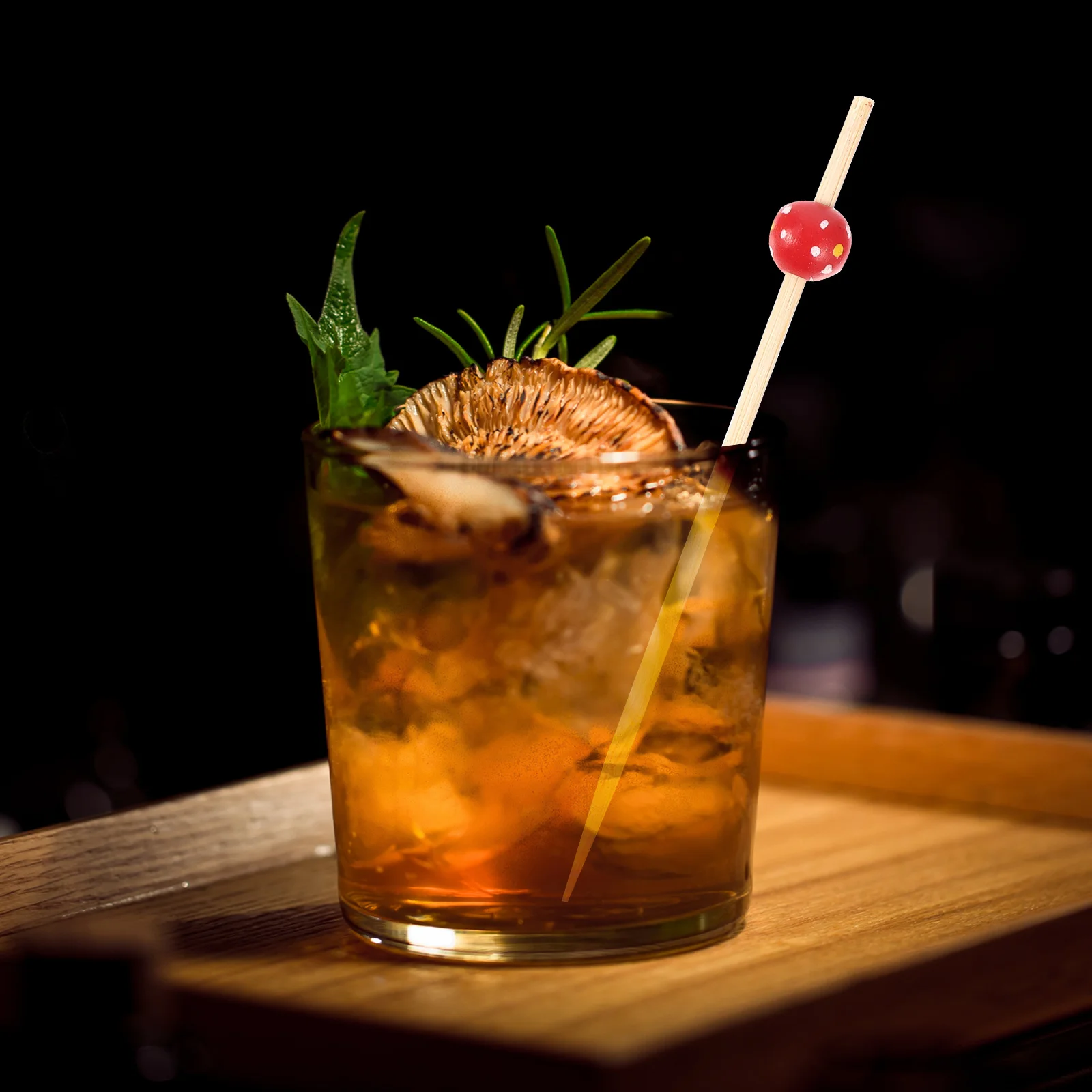 

100Pcs Disposable Cocktail Picks Party Fruit Sticks Bamboo Snack Forks Appetizer Food Accessories Cocktail Picks