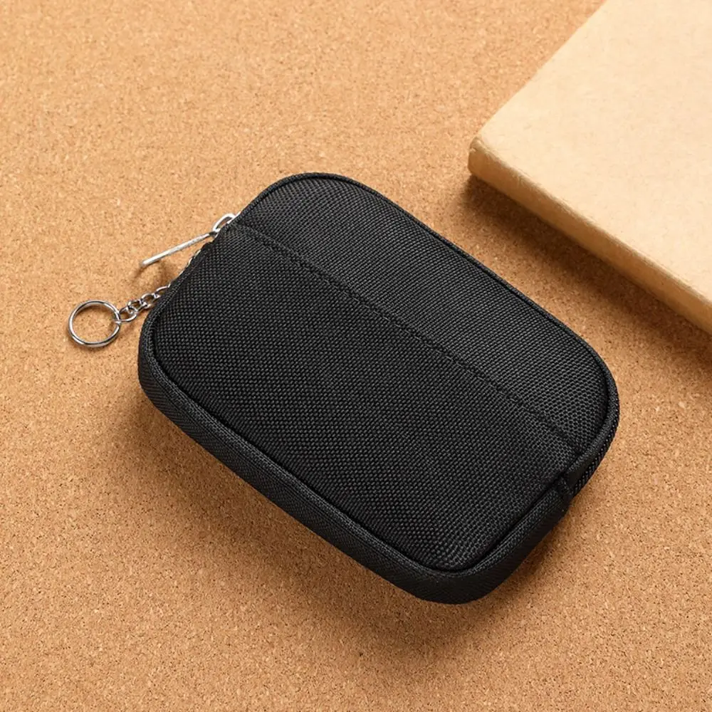 Practical Portable Coin Purse Card Holder Korean Style Card Pouch Zipper Pouch Oxford Cloth Men Wallet Male
