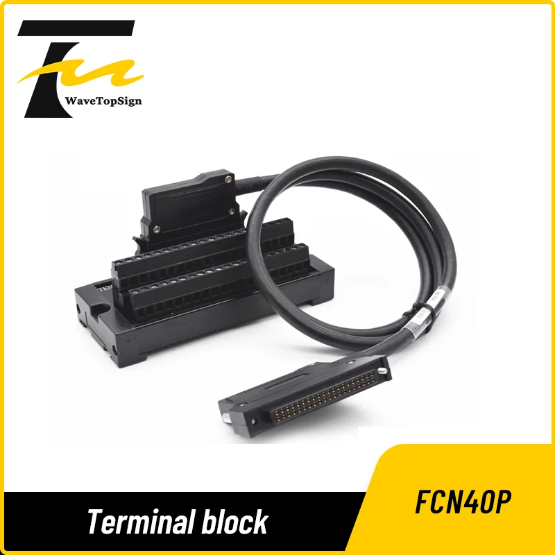 wavetopsign A6TBXY36 terminal block PLC cable AC10TB 40-pin FCN40P terminal block for Mitsubishi Q L series