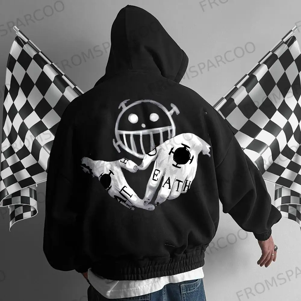 ONE PIECE Autumn and Winter Japanese Hot Blood Animation Classic Character Hoodie Men's and  Women's  Casual and Comfortable TOP