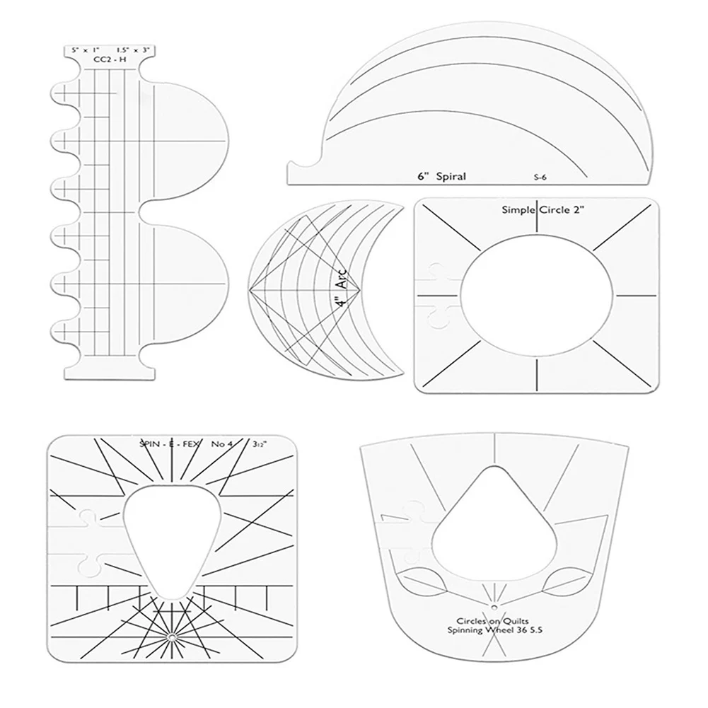 Patchwork Ruler Quilting Tools Templates Set DIY Apparel Sewing Supplies Quilter Ruler Sewing Stencil Tool Sewing Tools