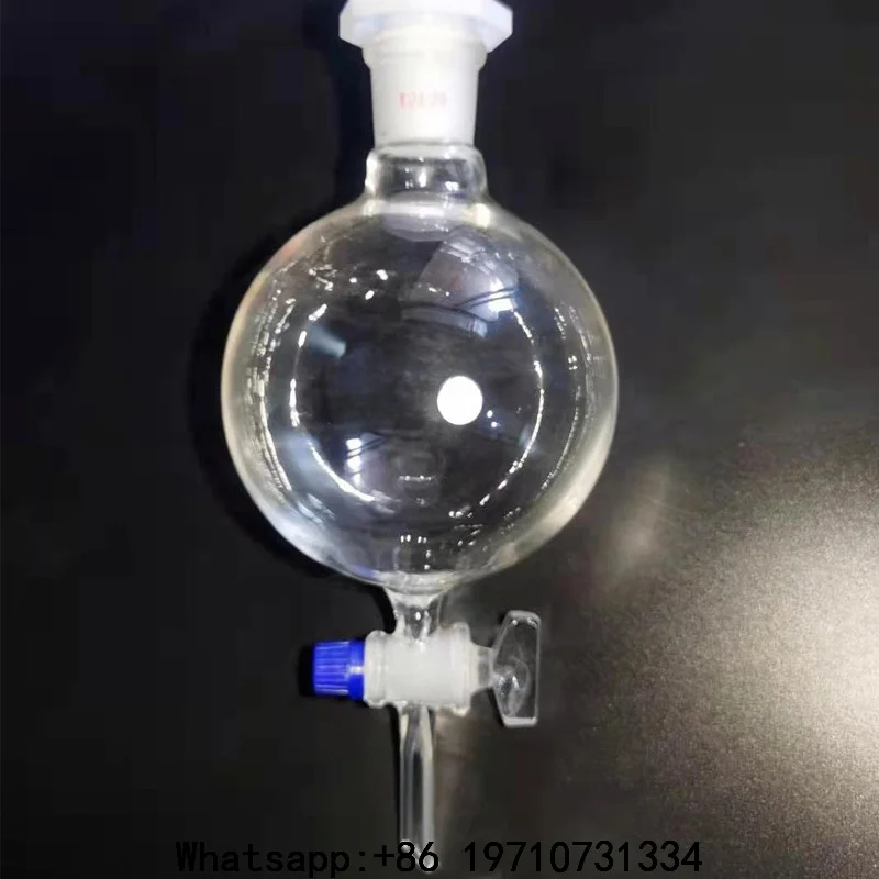 Spherical Fractional Funnel 2000/3000/5000/10000ml Spherical Flask Large Funnel Glass PTFE Piston