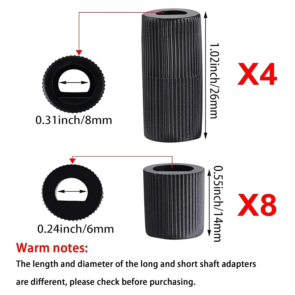 Versatile Control Knobs Set 4PCS Knobs And 12PCS Adapters For Stoves & Ovens Major Appliances Parts Kitchen Tools