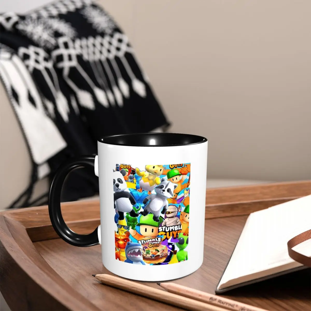 My Con Cho Con's Stumble Guy Collage Mug Funny Ceramic Coffee Cups Tea Mugs Milk Cup Drinkware Gifts for Woman Man