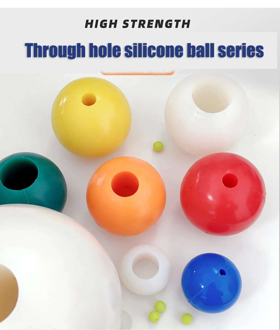 1-50pcs White Vibrating Screen Through-hole Silicone Ball Diameter 15mm-135mm High Elasticity Hollow Silicone Ball