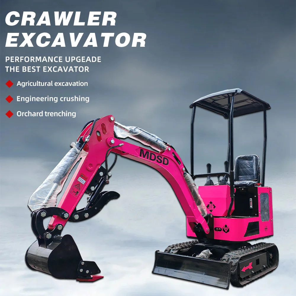 

2025 NEW 1.2 Ton Mini Excavator Multifunctional 1.5 Ton Micro Digger CE/EPA Certified High Quality Mini Excavator Free Shipping