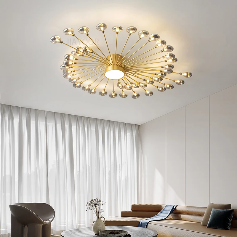

2026 for Nordic minimalist all copper ceiling light romantic bedroom living room study warm lighting modern simple firefly