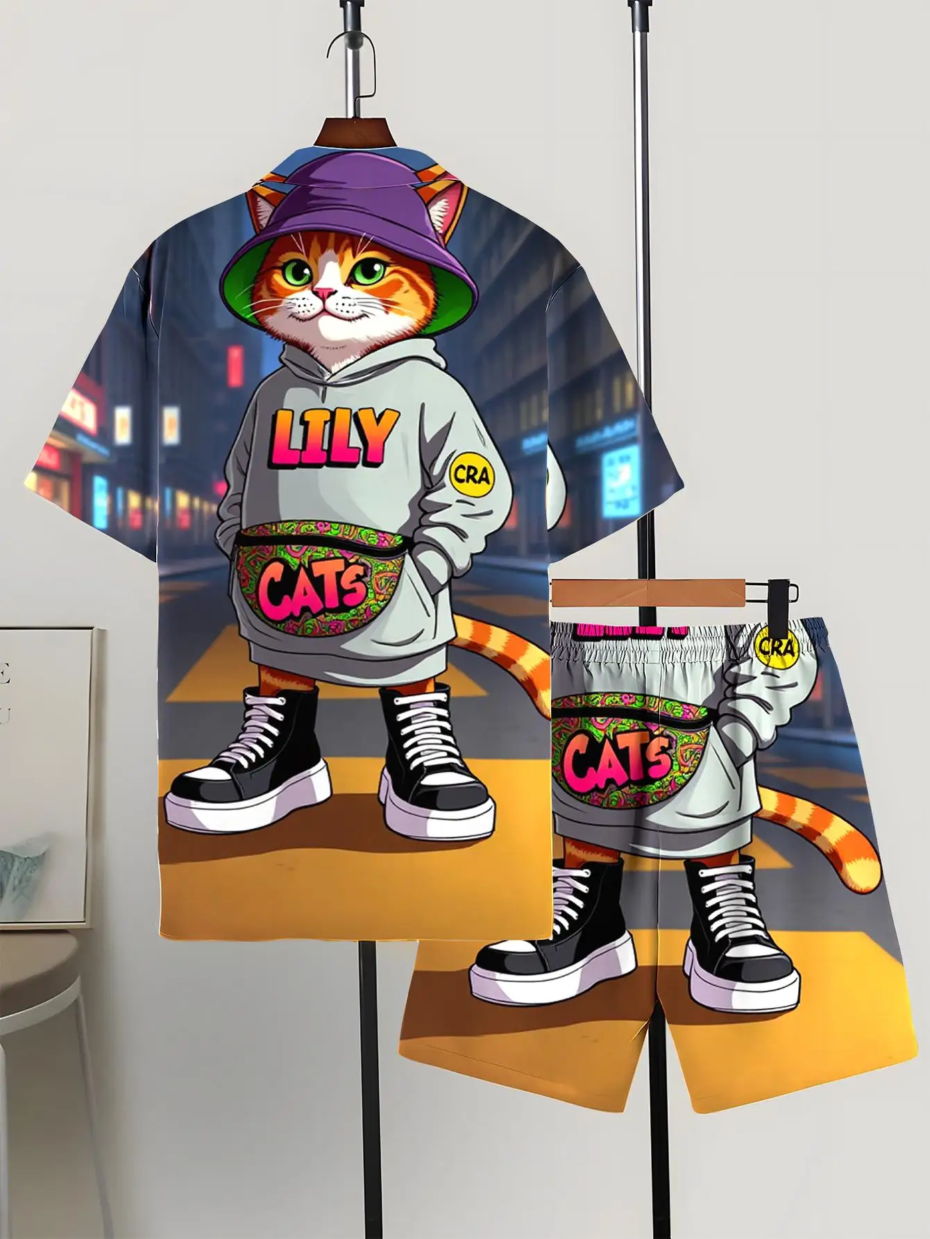 Men's Shirt Sets 2026 Spring/Summer outfits two piece jogging suit men's suits drip clothing Graphic Suit for man 3D Printed