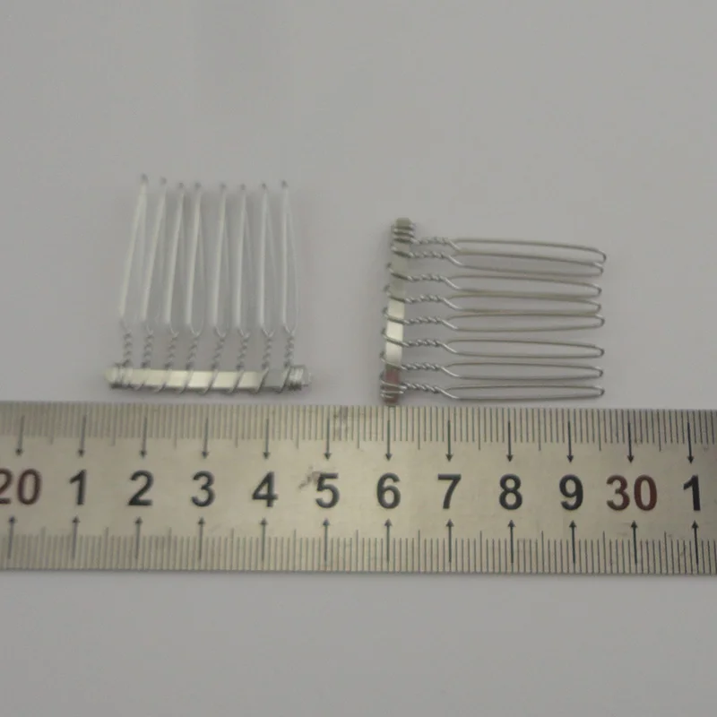 20 Stück Verschiedene Größen Silberne Einfache Gedrehte Drähte Metallkamm für DIY Braut-Tiara-Krone Haaraccessoires Bleifrei Nickelfrei – Detail 5