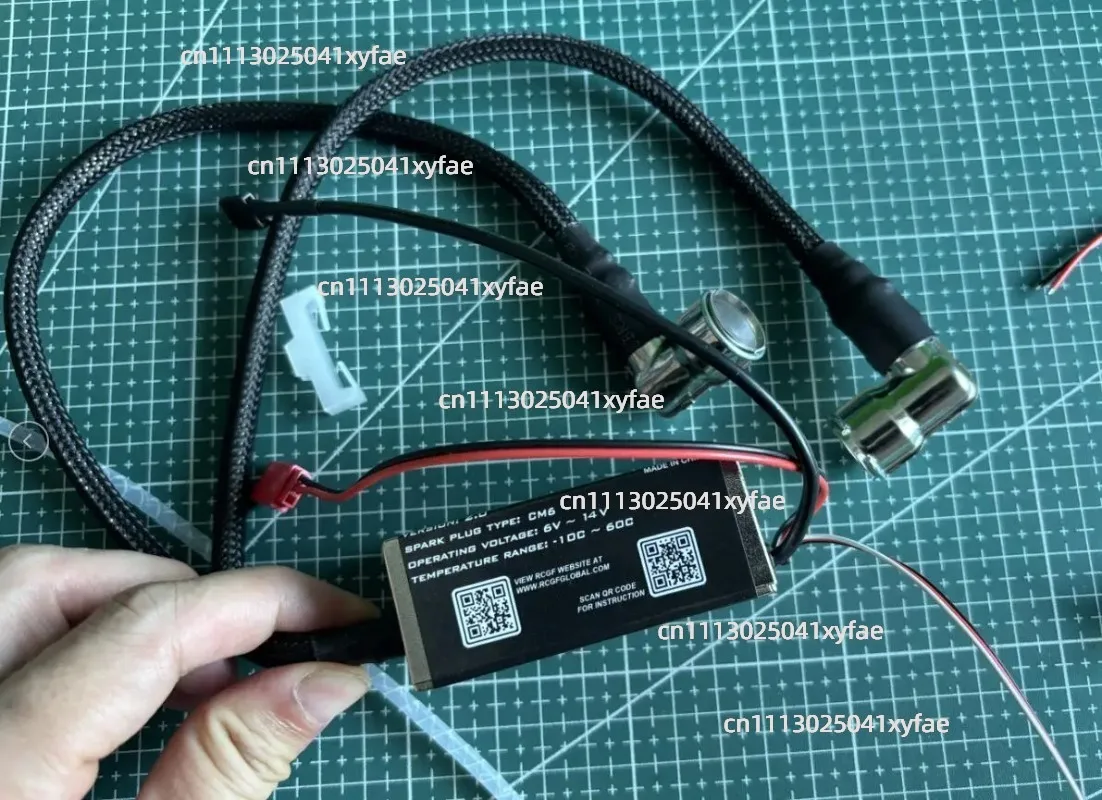 Double Ignition CDI Module with CM6 Plugs for Straight Twin Cylinder RC Engine DLE 111