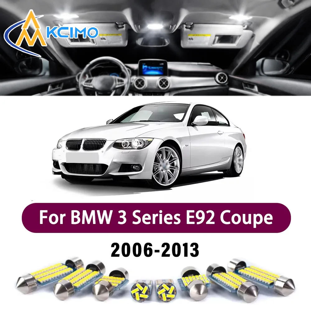 Premium LED Interior Lighting Kit for BMW 3 Series E92 Coupe 2006-2013 2007 High-Quality Error-Free Dome Map Trunk Auto Lamps