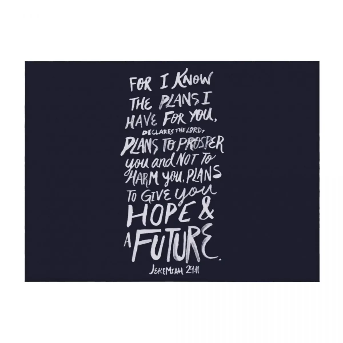

Jeremiah 29: 11 x Navy Throw Blanket sofa bed for babies decorative Winter beds Blankets