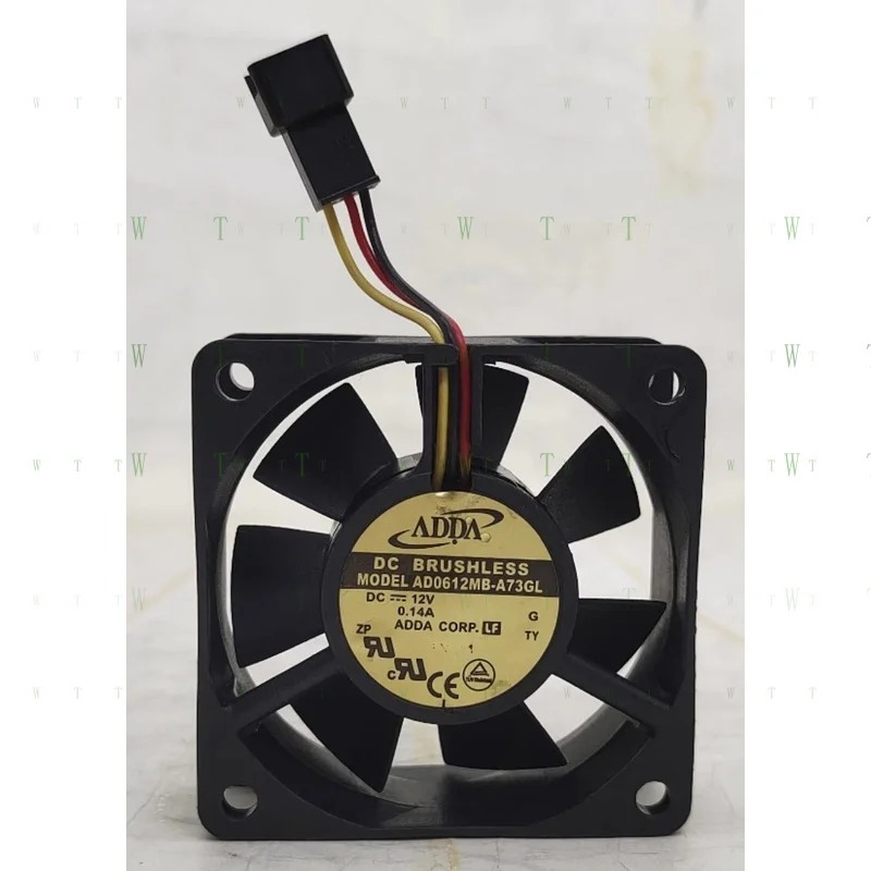 H  1 pcs ADDA AD0612MB-A73GL 6025 12V 0.14A 3-wire detection cooling fan