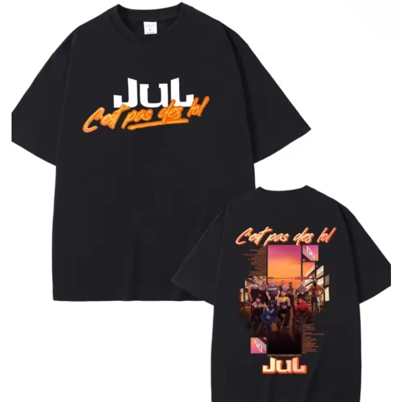 Rapper Jul Music Album World Tour 2026 T-shirt Men Women Hip Hop Oversized Short Sleeve T Shirts Male Fashion Vintage Streetwear
