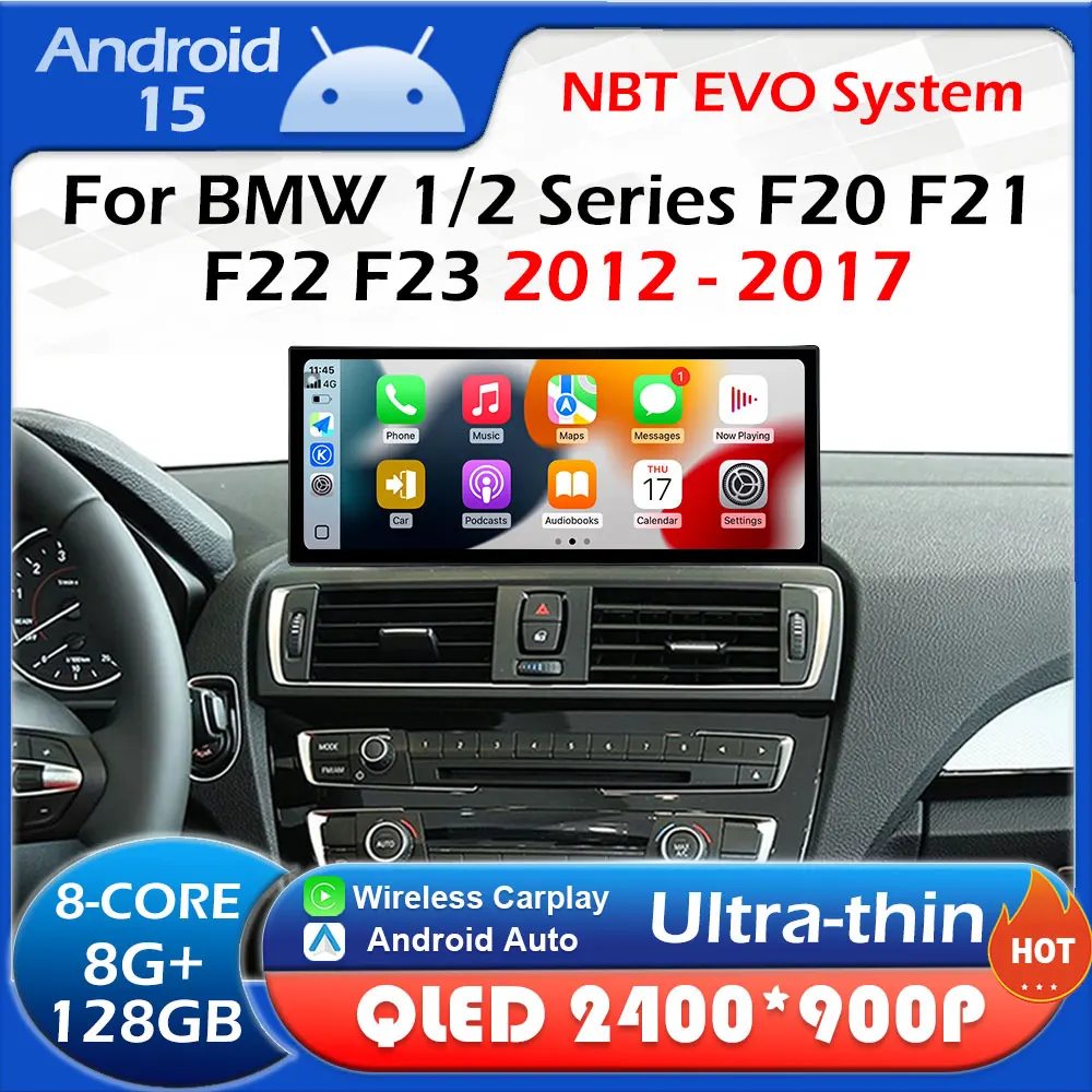for BMW 1 / 2 Series F20 F21 F22 F23 2012 2013 - 2017 NBT EVO System Android Car Radio Stereo Player WIFI BT Ultra-thin Screen