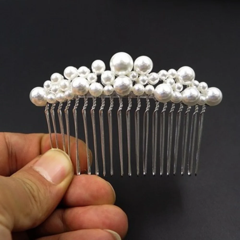 Korean Pearl Bridal Hair Braiding Insert Comb Luxury Crystal Clip Hair Pin Hair Ornaments Jewelry Wedding for Women Accessories