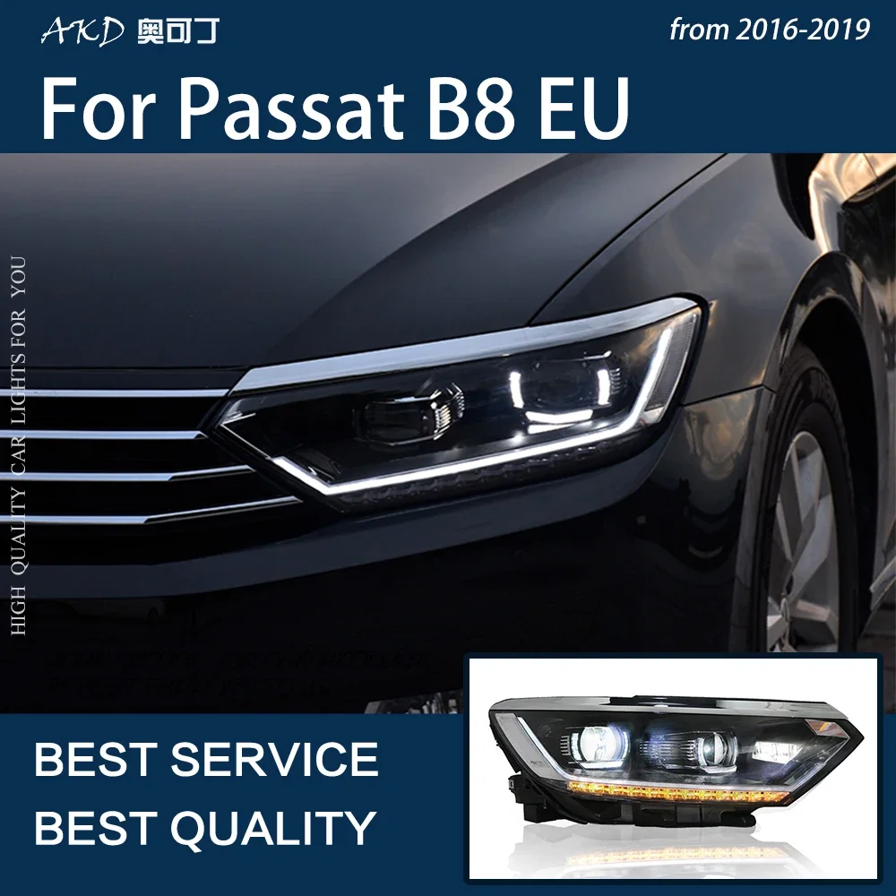 Car Lights For Passat B8 2016-2019 EU Version Matogan Upgrade High Configuration LED Dynamic Headlights LHD And RHD Accessories