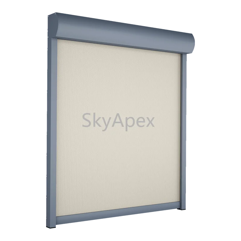 

High Quality Luxury Waterproof Windproof Flame Retardant UV Resistant Electric Roller Curtain Outdoor Window Blinds For Patio