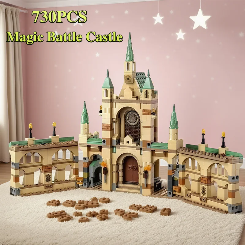 

2026 New 730PCS MOC Building Block Battle Castle Middle Ages Castle Model Toy Collectible for Kid Adult Birthday Christmas Gifts