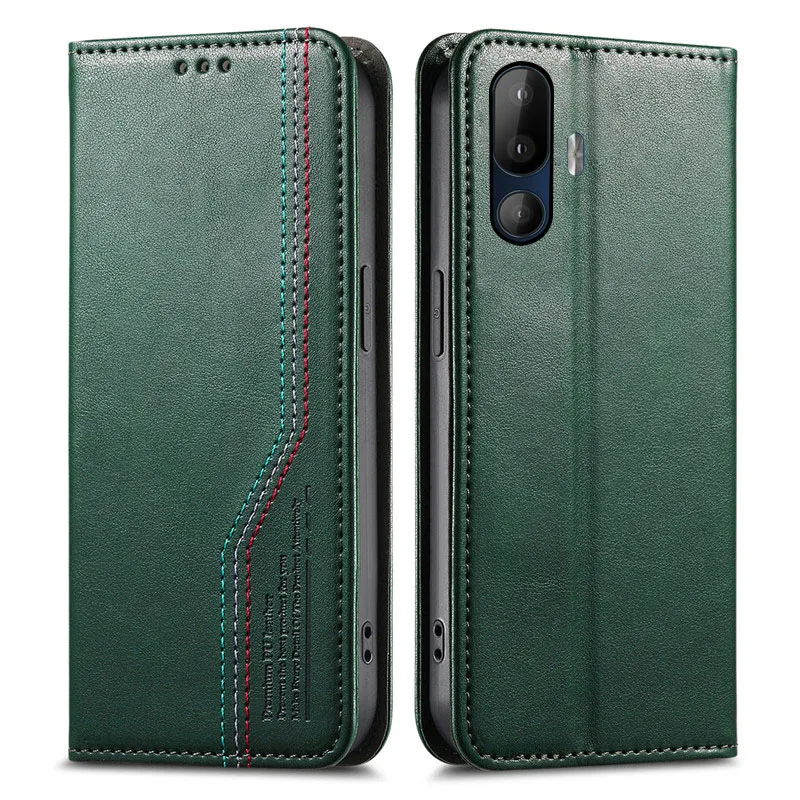 Funda de cuero con ranura para tarjetas y tapa abatible para HTC U24 U23 U20 Desire 22 Pro 20+, funda para teléfono a prueba de golpes con correa para la muñeca