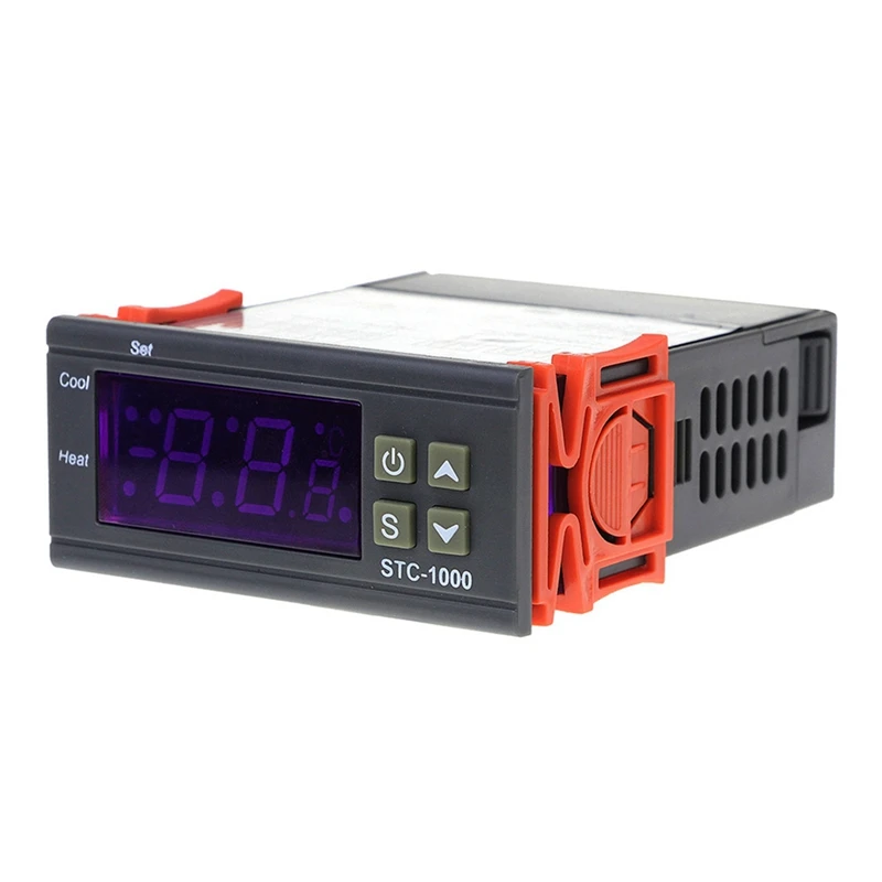 Controlador de temperatura Digital LED, termostato, relé, termorregulador, STC-1000, CA 110-220V, 10A, para calentador, congelador, nevera