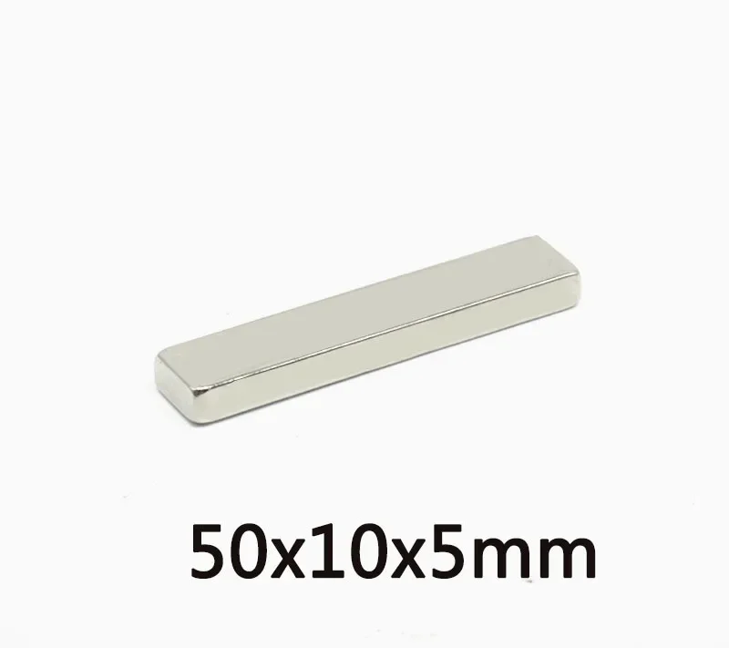 2/5/10/20/30/50PCS 50x10x5 mm silná aršík řídký země magnetem obdélníkové neodym magnety 50x10x5mm N35 uzavřít magnetem 50*10*5mm