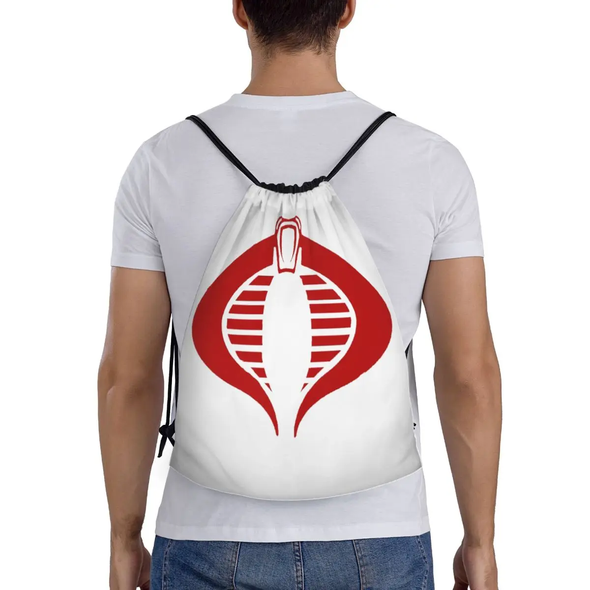 

Gi Joe Cobra Enemy Logo Backpacks Multi-function Portable Drawstring Bags Sundries Bag Book Bags For Man Woman Students